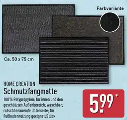 Aldi Nord HOME CREATION Schmutzfangmatte Angebot