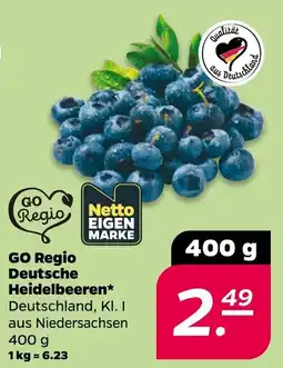 Netto GO Regio Deutsche Heidelbeeren* Angebot
