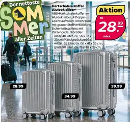Netto Hartschalen-Koffer Alulook silber* Angebot