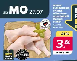 Netto MEINE FLEISCHEREI Frische Hähnchenschenkel mit Rückenstück* Angebot