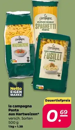 Netto la campagna Pasta aus Hartweizen* Angebot
