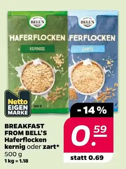 Netto Bell's Haferflocken Angebot