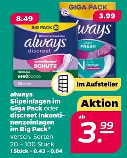 Netto always Slipeinlagen Angebot