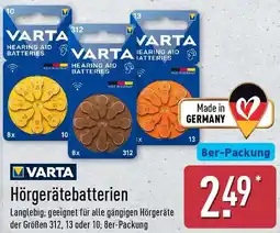 Aldi Nord VARTA Hörgerätebatterien Angebot