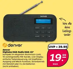 Netto denver Digitales DAB-Radio DAB-42* Angebot