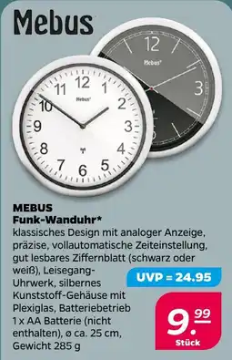 Netto MEBUS Funk-Wanduhr* Angebot