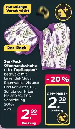 Netto Ofenhandschuhe oder Topflappen Angebot