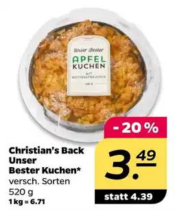 Netto Christian's Back Unser Bester Kuchen* Angebot