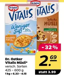 Netto Dr. Oetker Vitalis Müslis Angebot