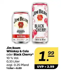 Netto Jim Beam Whiskey & Cola oder Black Cherry Angebot