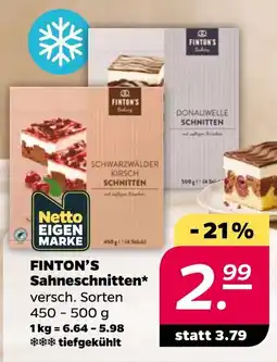 Netto FINTON'S Sahneschnitten* Angebot