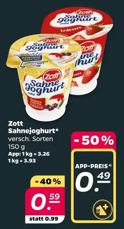 Netto Zott Sahnejoghurt* Angebot