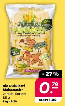 Netto Bio Pufuletti Maissnack* Angebot