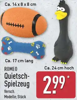 Aldi Nord ROMEO Quietsch Spielzeug Angebot