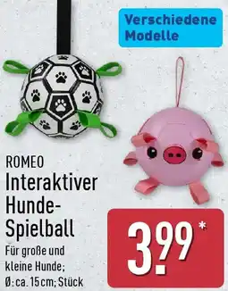 Aldi Nord ROMEO Interaktiver Hunde Spielball Angebot