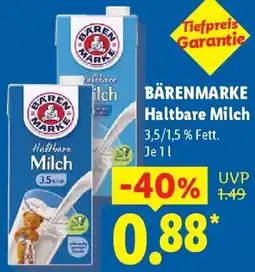 Lidl BÄRENMARKE Haltbare Milch Angebot