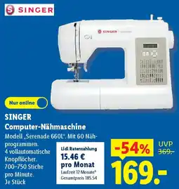 Lidl SINGER Computer-Nähmaschine Angebot