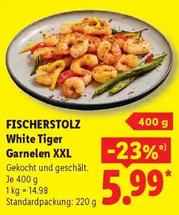 Lidl FISCHERSTOLZ White Tiger Garnelen XXL Angebot