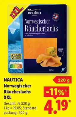 Lidl nautica Norwegischer Räucherlachs XXL Angebot