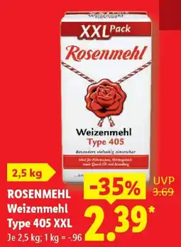 Lidl ROSENMEHL Weizenmehl Type 405 XXL Angebot