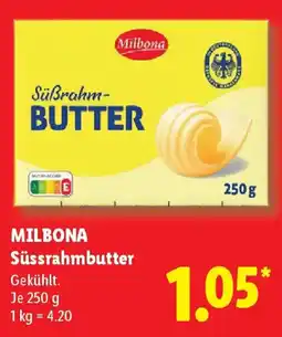 Lidl MILBONA Süssrahmbutter Angebot