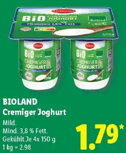 Lidl BIOLAND Cremiger Joghurt Angebot