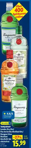 Lidl Tanqueray london dry gin Angebot