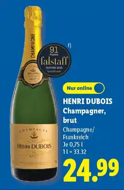 Lidl HENRI DUBOIS Champagner, brut Angebot