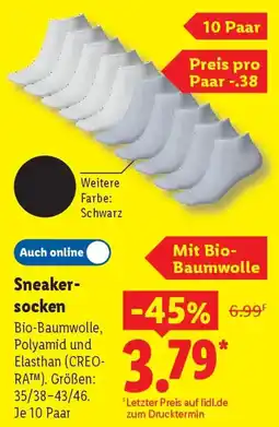 Lidl Sneakersocken Angebot