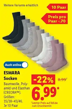Lidl ESMARA Socken Angebot