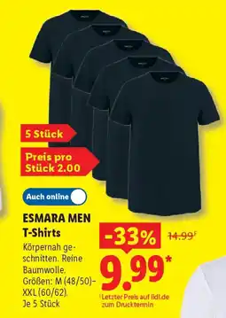 Lidl ESMARA MEN T-Shirts Angebot