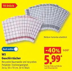 Lidl WS Geschirrtücher Angebot