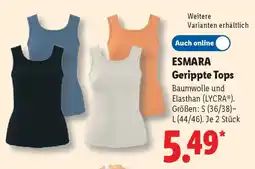 Lidl ESMARA Gerippte Tops Angebot