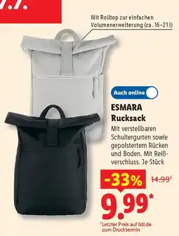 Lidl ESMARA Rucksack Angebot
