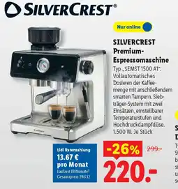 Lidl Silvercrest premium espressomaschine Angebot