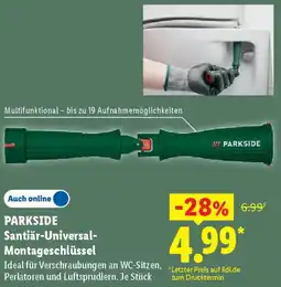 Lidl PARKSIDE Santiär-Universal Montageschlüssel Angebot