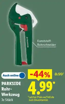 Lidl PARKSIDE Rohr Werkzeug Angebot