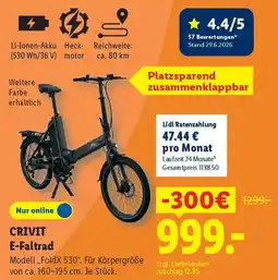Lidl CRIVIT E-Faltrad Angebot