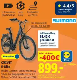 Lidl CRIVIT E-Bike Angebot