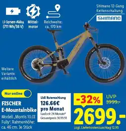 Lidl FISCHER E-Mountainbike Angebot