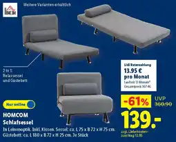 Lidl HOMCOM Schlafsessel Angebot