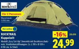 Lidl ROCKTRAIL Kuppelzelt Angebot