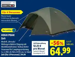 Lidl HIGH PEAK Zelt Angebot
