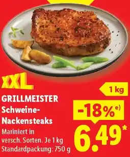 Lidl GRILLMEISTER Schweine Nackensteaks Angebot