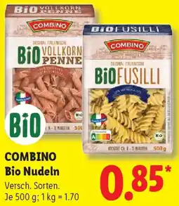 Lidl COMBINO Bio Nudeln Angebot