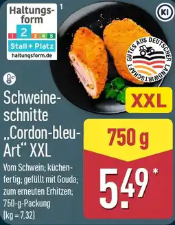 Aldi Nord Schweineschnitte „Cordon-bleu- Art" XXL Angebot