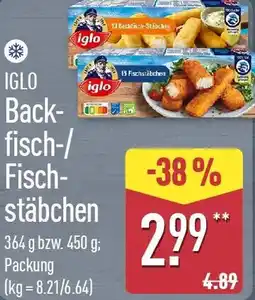 Aldi Nord IGLO Backfisch/ Fischstäbchen Angebot