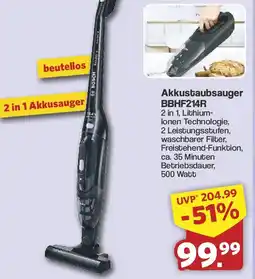 Famila Nord West Bosch Akkustaubsauger BBHF214R Angebot