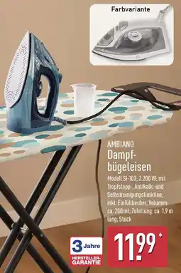 Aldi Nord AMBIANO Dampfbügeleisen Angebot