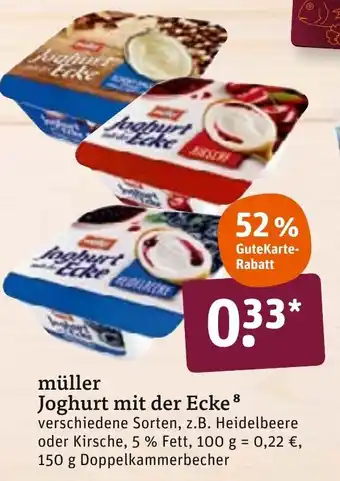 tegut Müller Joghurt mit der Ecke 150g Angebot